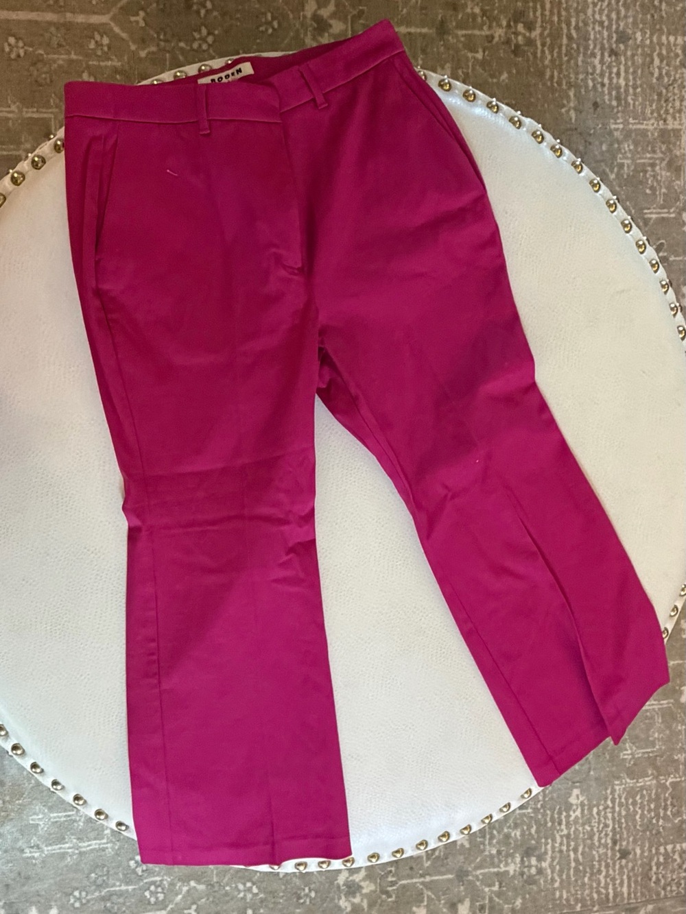 Boden Fuchsia Boot-Cut Crop Pants